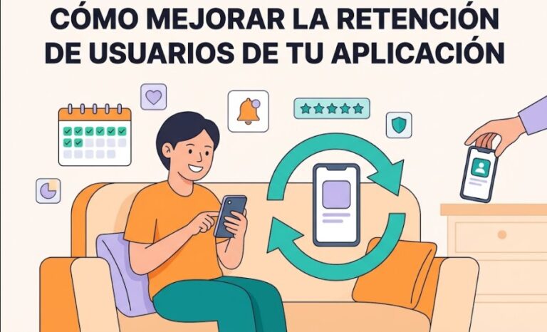 Persona que vuelve a usar una app en su móvil, símbolo de la retención de usuarios