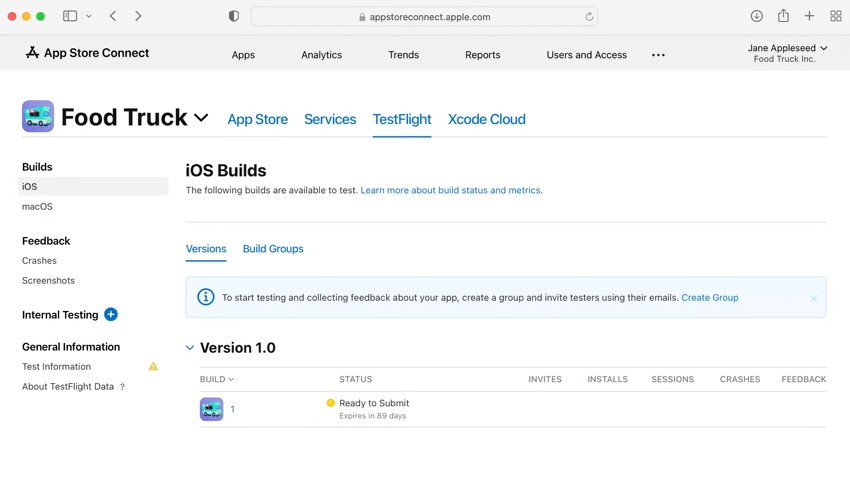 App en pruebas con TestFlight antes de publicarla en la App Store